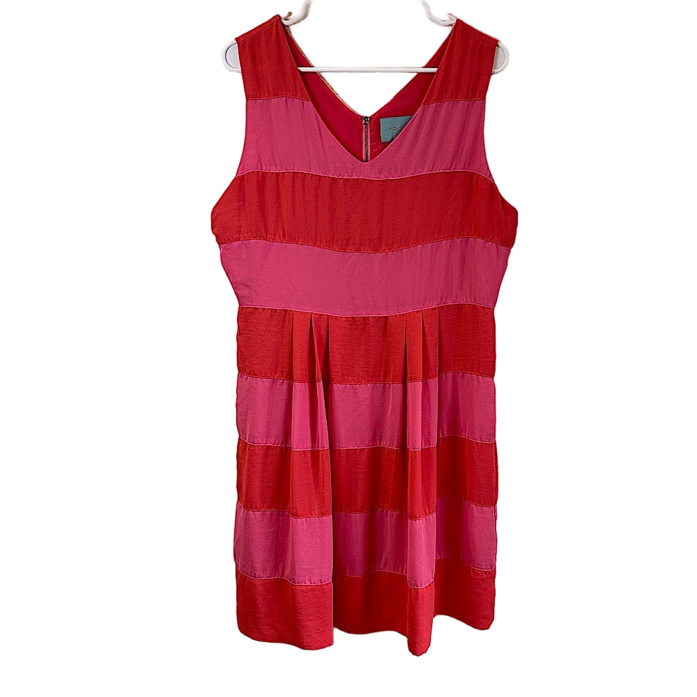 SKIES ARE BLUE Stripe Colorblock Dress